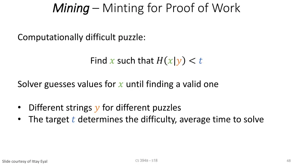 mining mining minting for proof of work