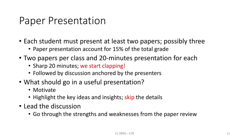 paper presentation