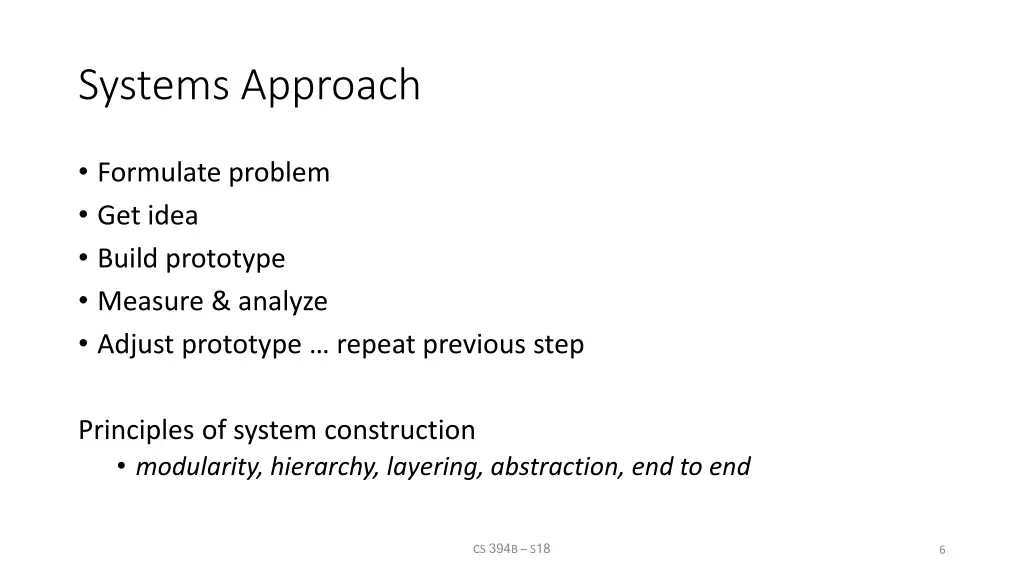 systems approach