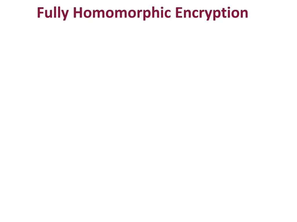 fully homomorphic encryption