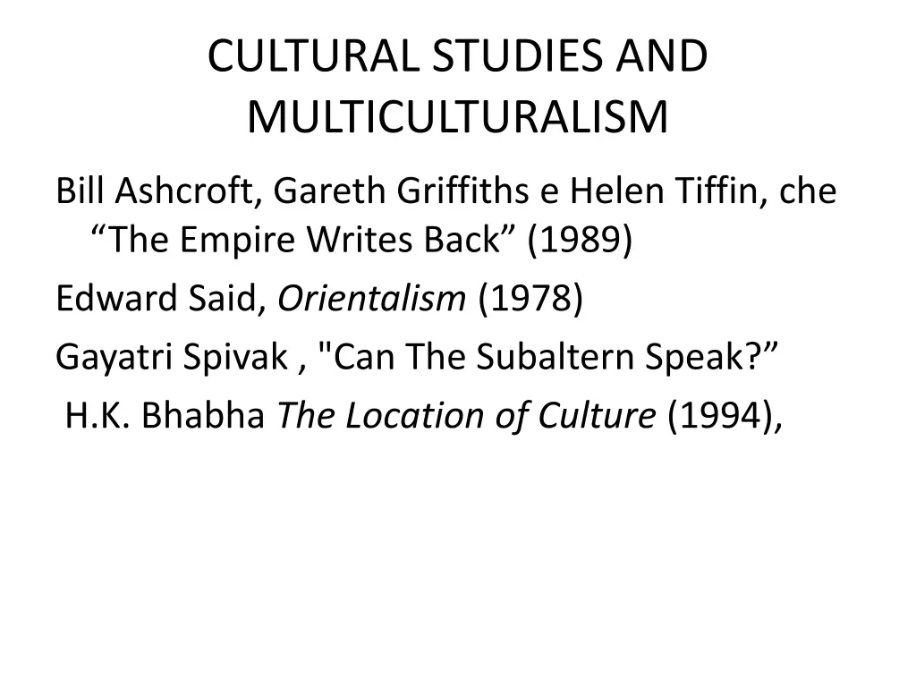 cultural studies and multiculturalism 11