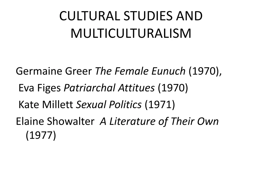 cultural studies and multiculturalism 13