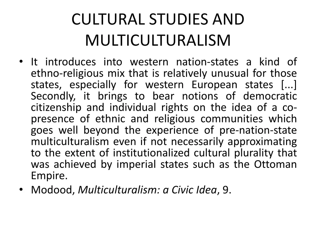 cultural studies and multiculturalism 15