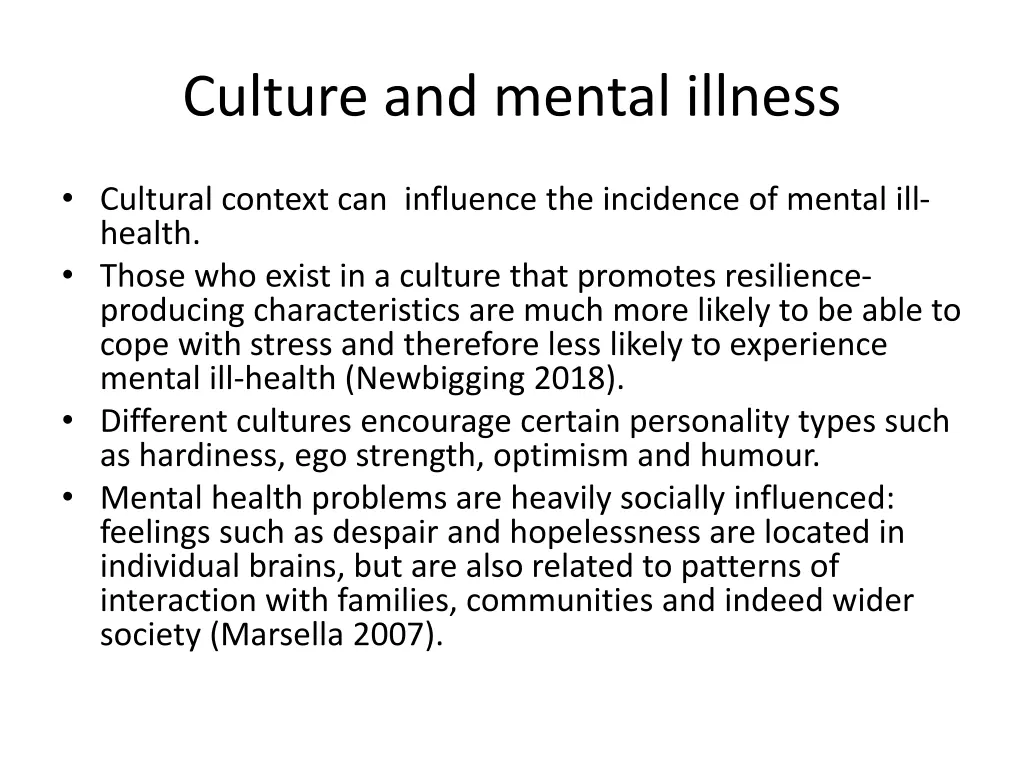 culture and mental illness 1