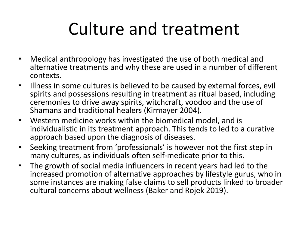 culture and treatment