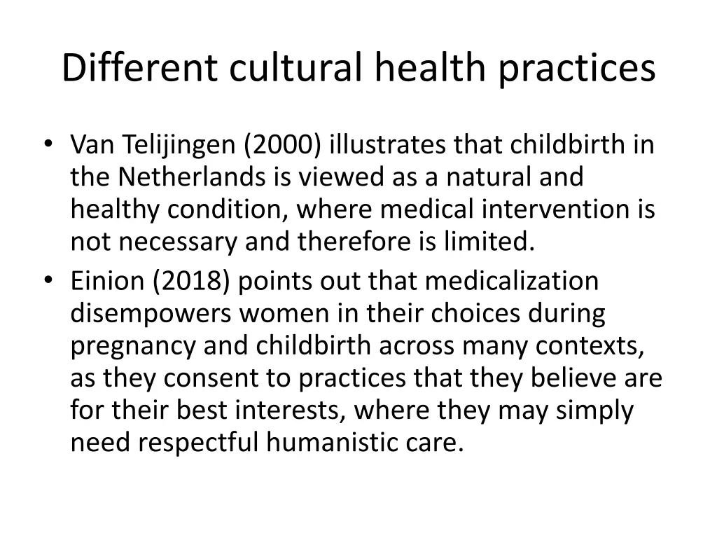 different cultural health practices