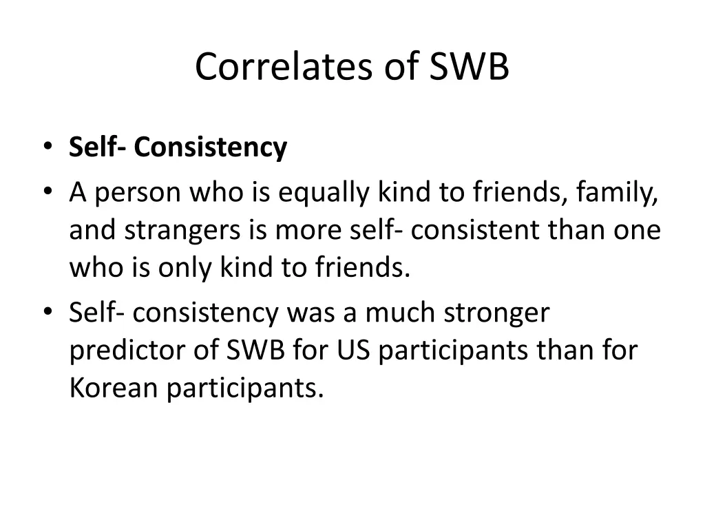 correlates of swb 5