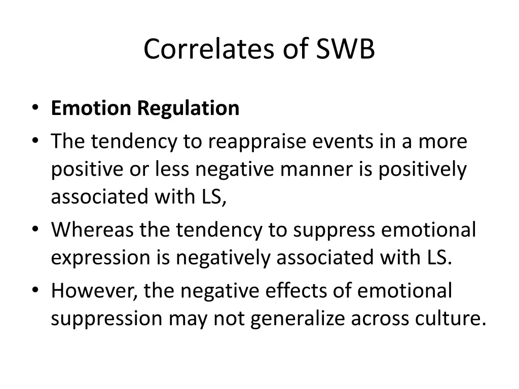 correlates of swb 7