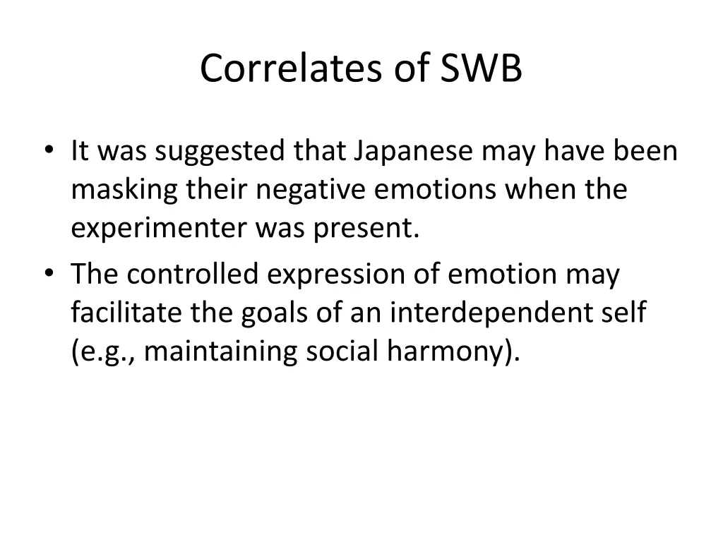 correlates of swb 9