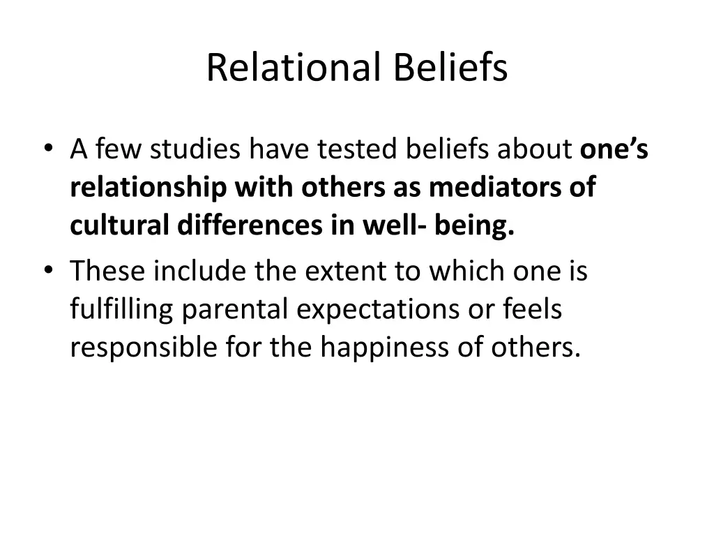 relational beliefs