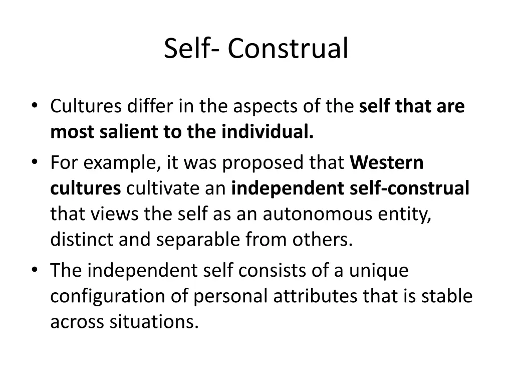 self construal