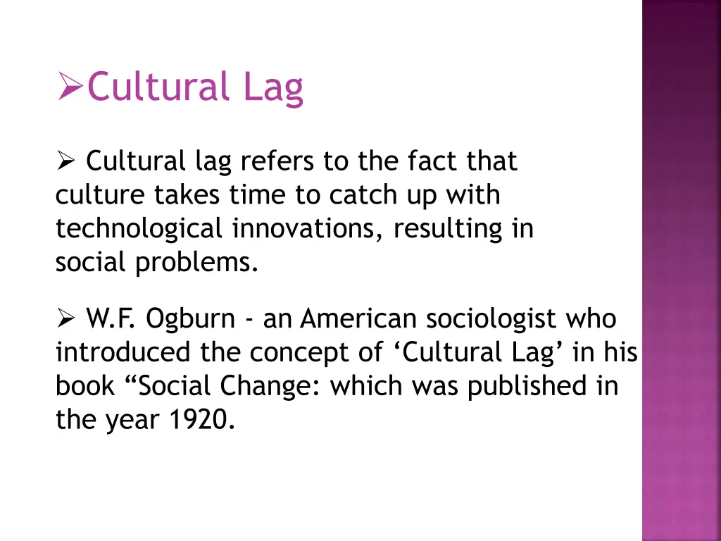 cultural lag