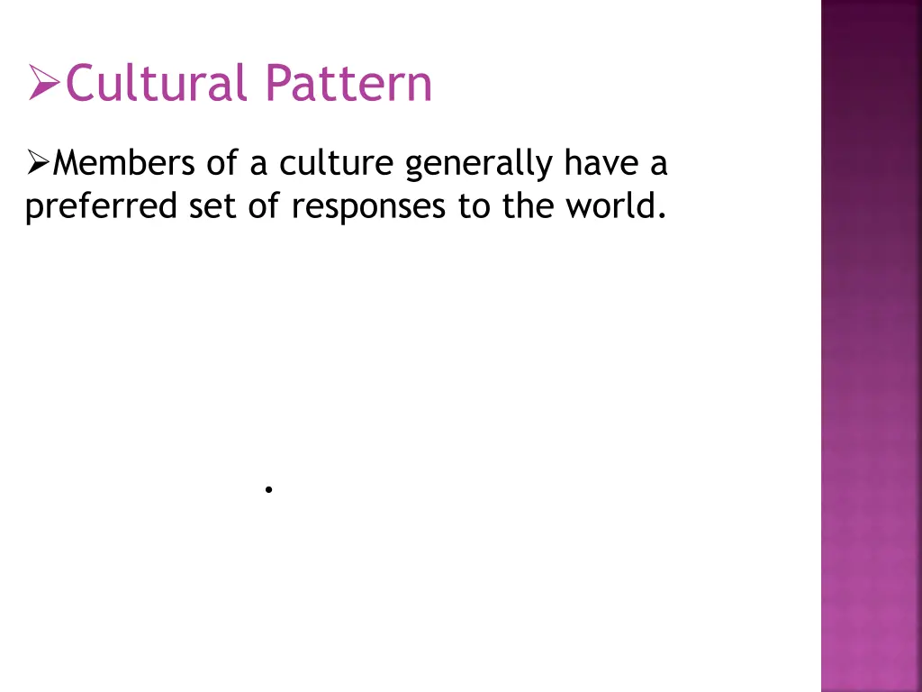 cultural pattern