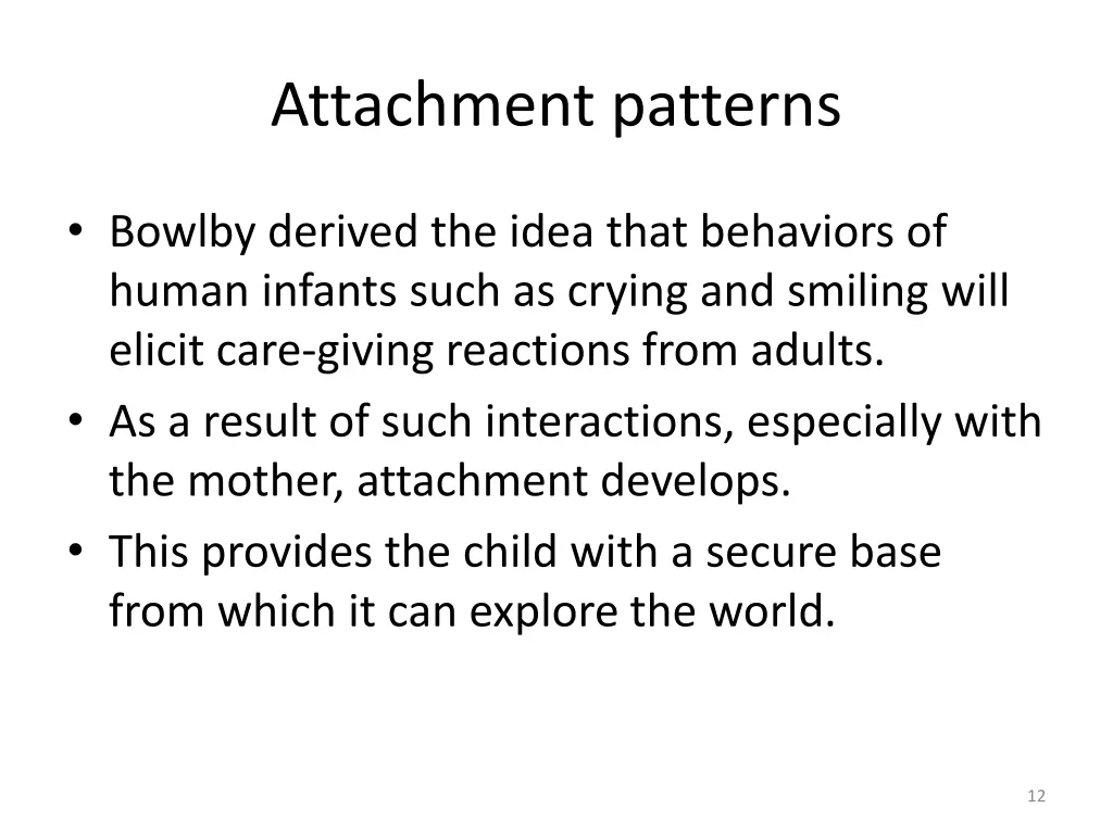 attachment patterns