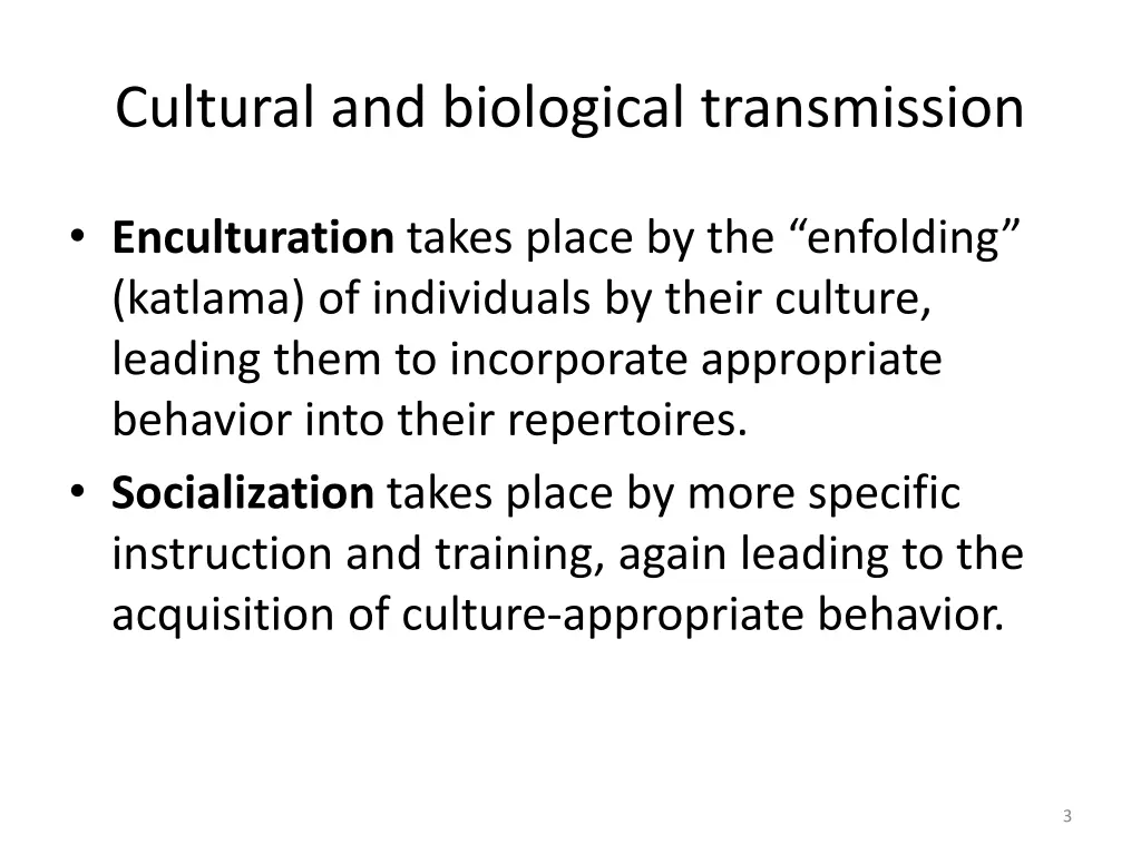 cultural and biological transmission 1