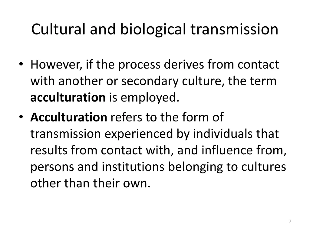 cultural and biological transmission 5