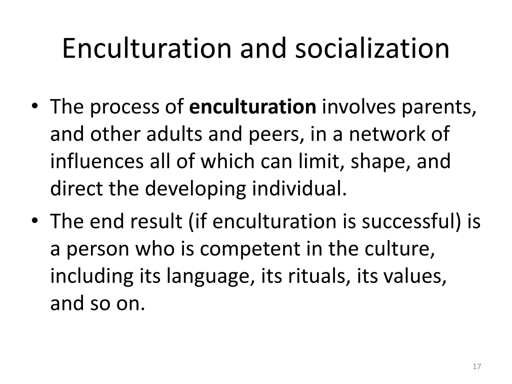 enculturation and socialization 1