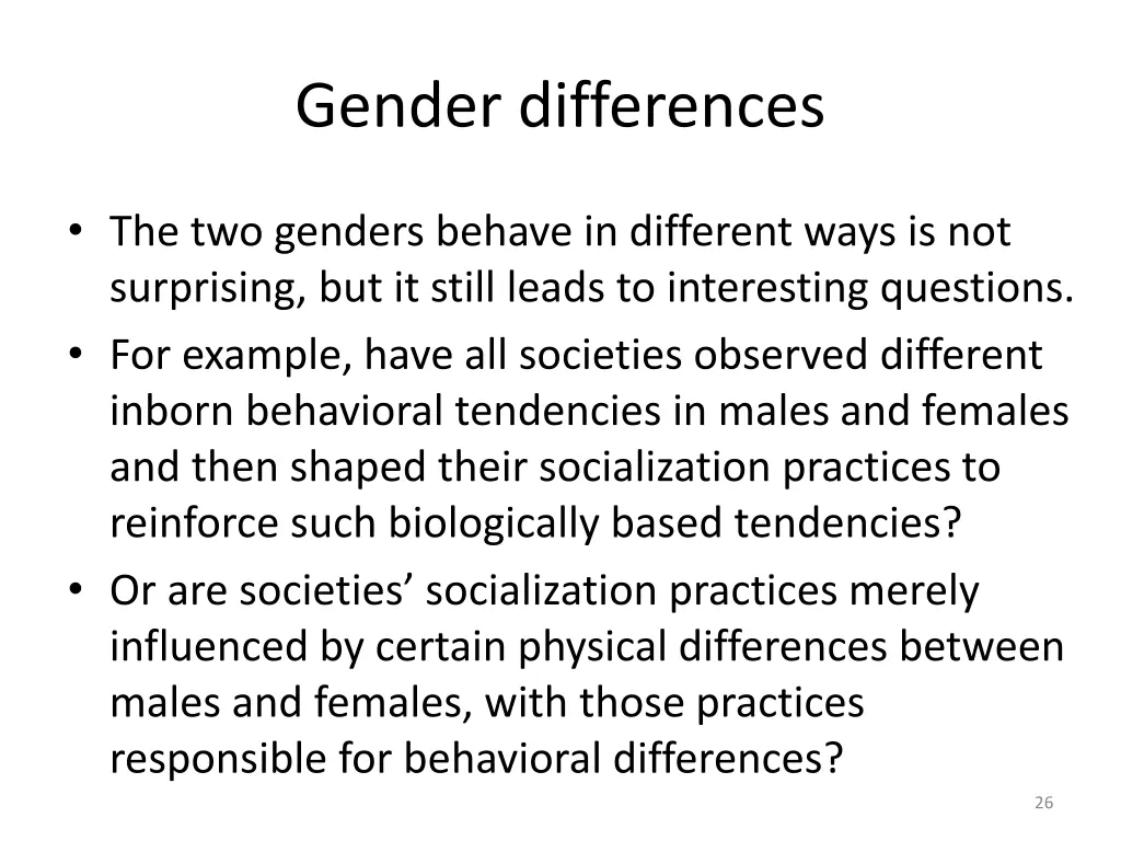 gender differences 1