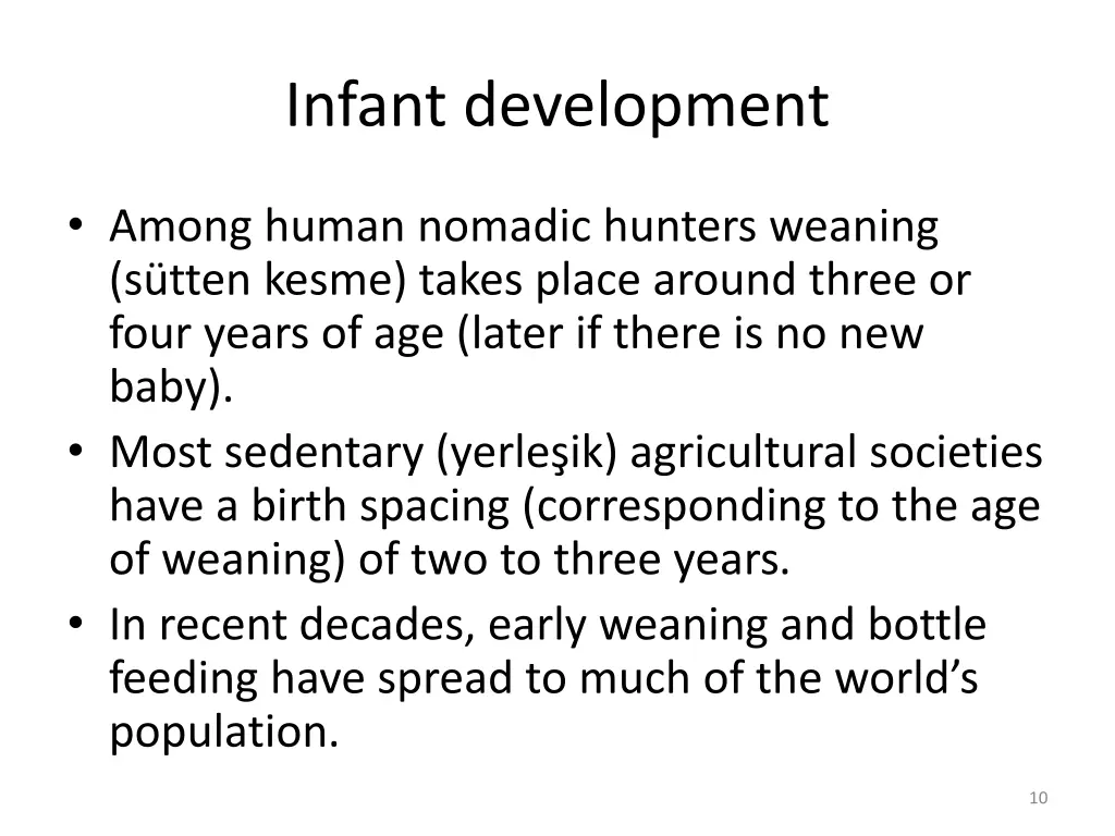 infant development