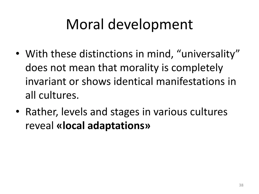 moral development 4