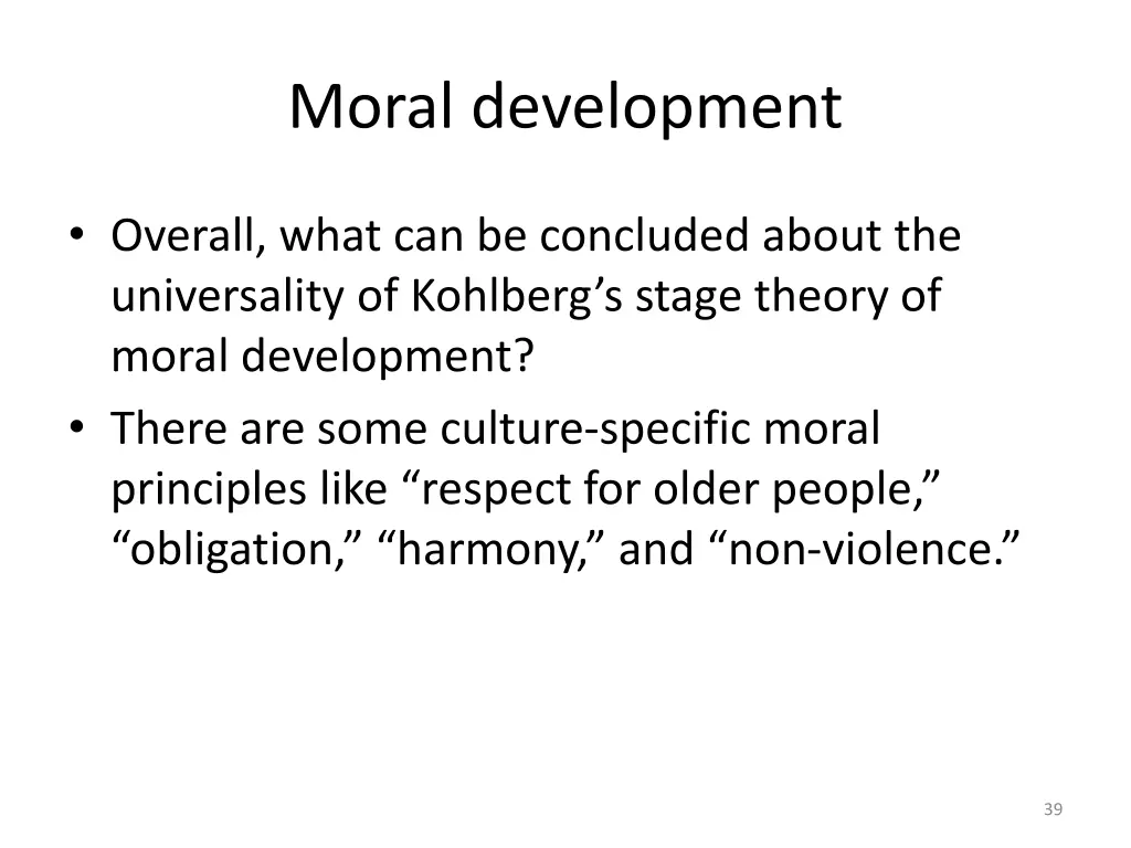 moral development 5