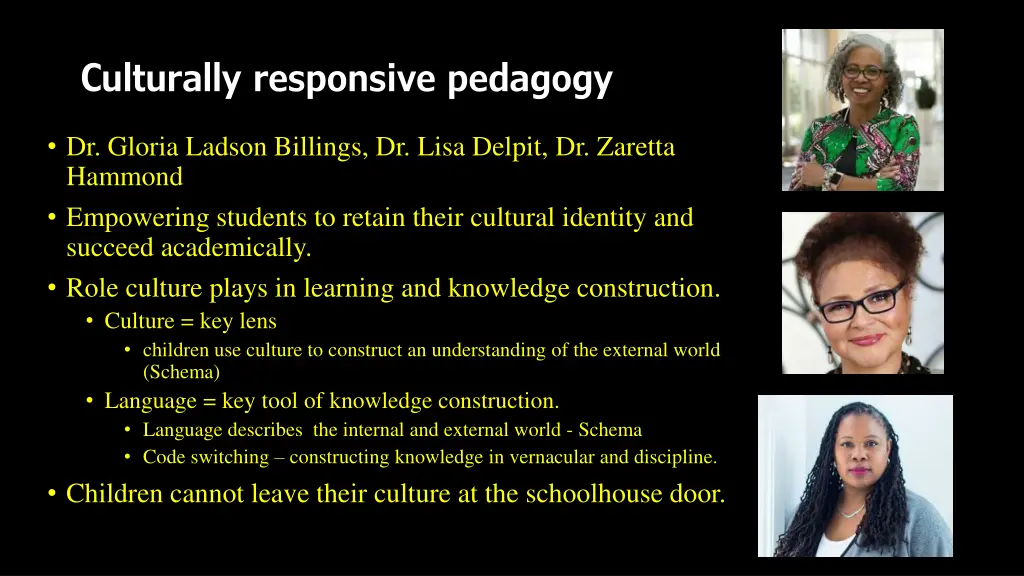 culturally responsive pedagogy