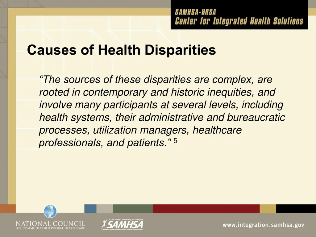 causes of health disparities