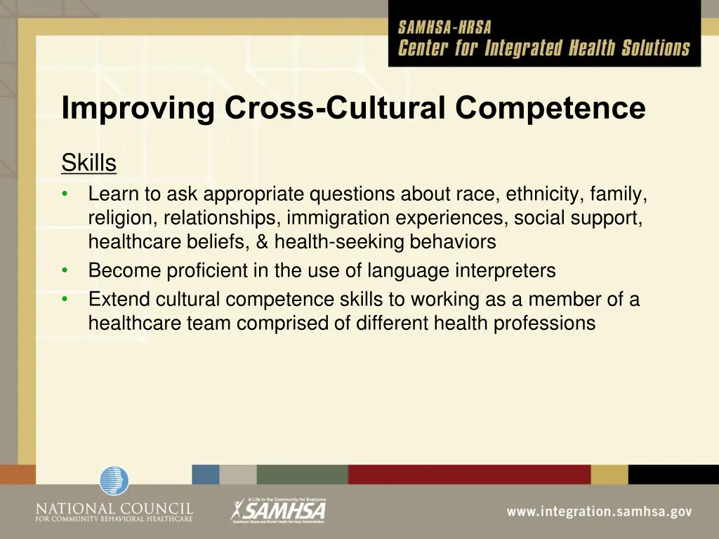 improving cross cultural competence