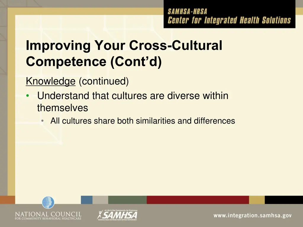 improving your cross cultural competence cont d