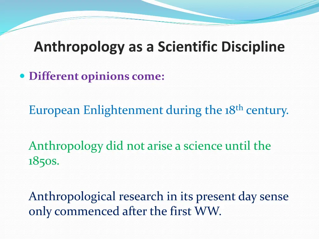 anthropology as a scientific discipline