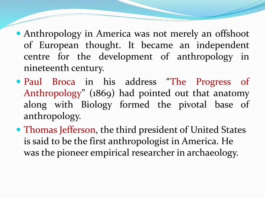 anthropology in america was not merely