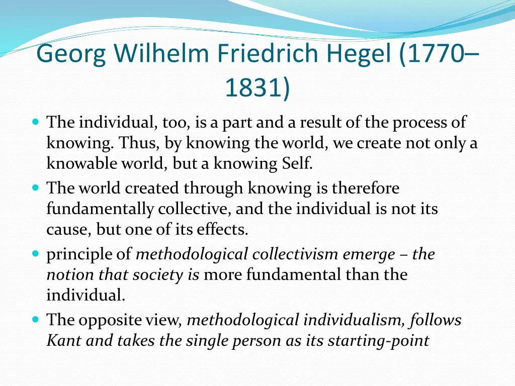 georg wilhelm friedrich hegel 1770 1831