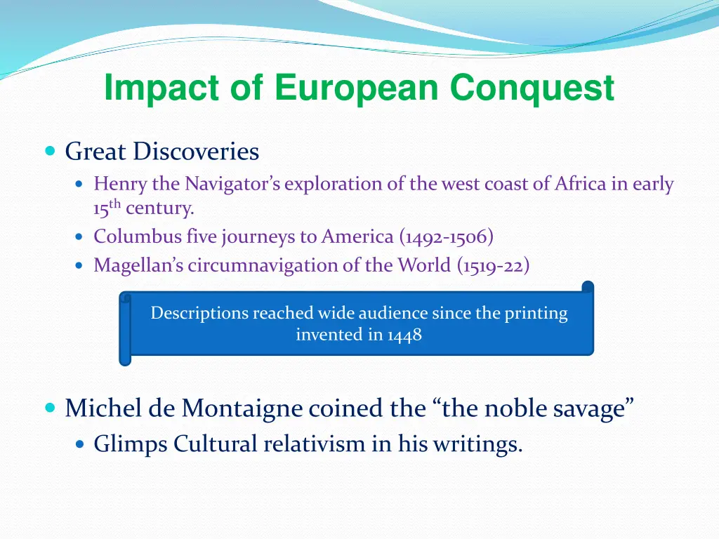 impact of european conquest