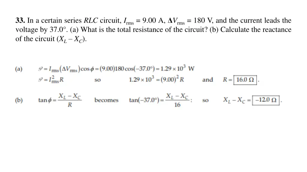 33 in a certain series rlc circuit