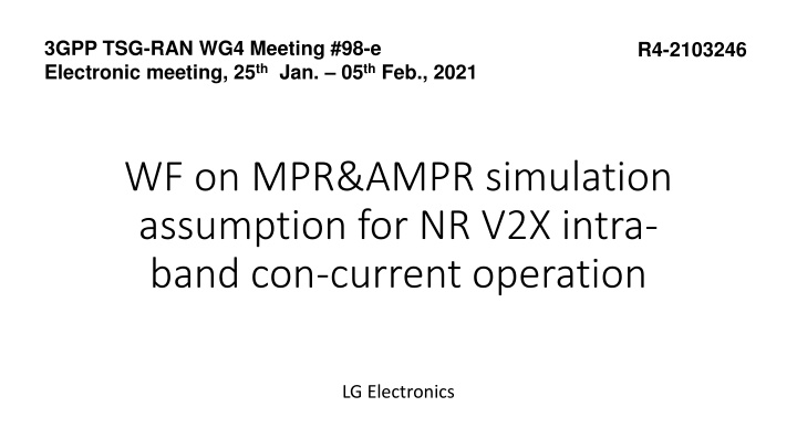 3gpp tsg ran wg4 meeting 98 e electronic meeting