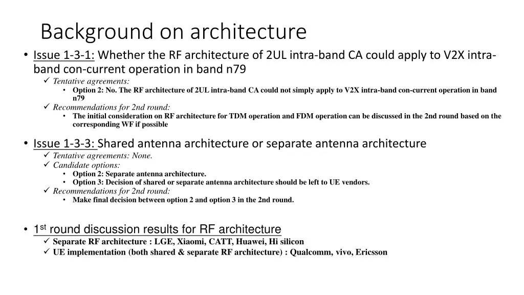 background on architecture issue 1 3 1 whether