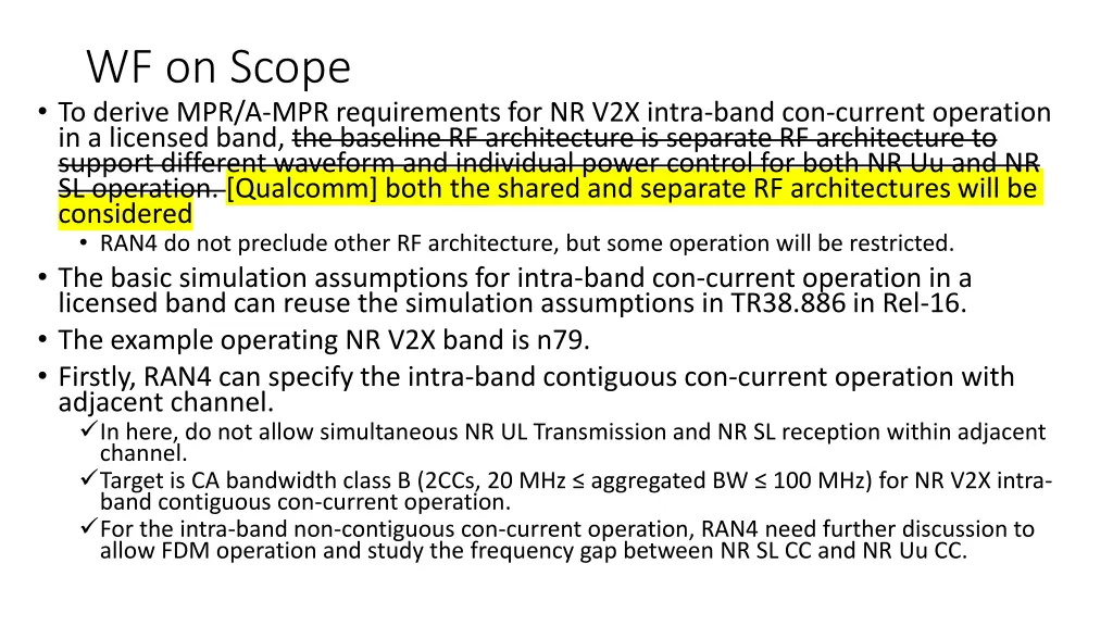 wf on scope to derive mpr a mpr requirements