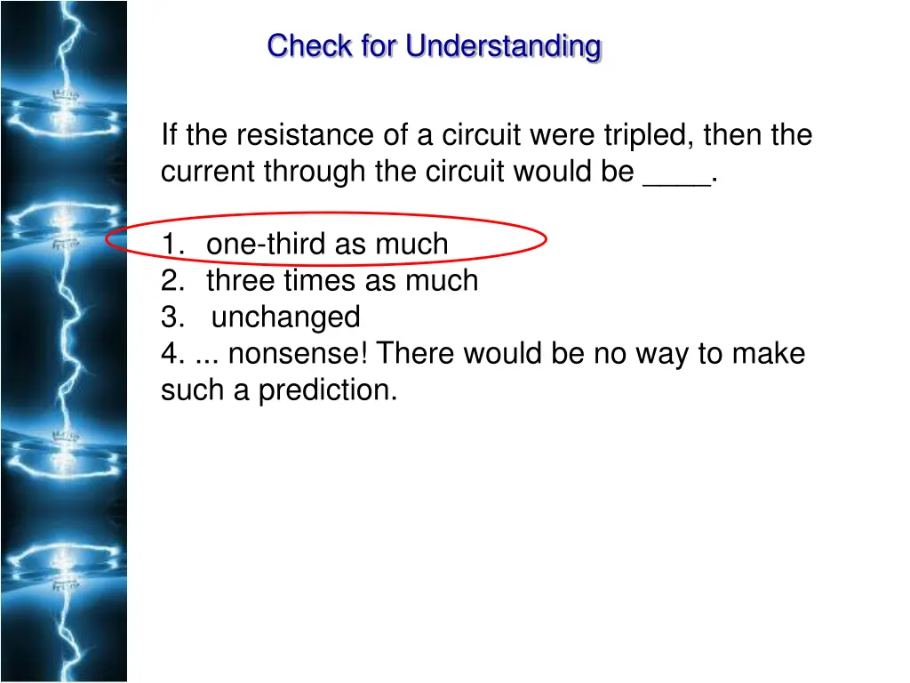 check for understanding 1