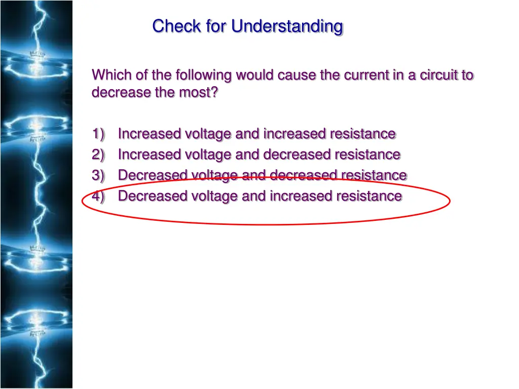 check for understanding