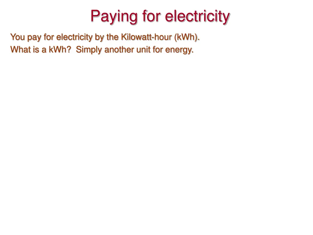 paying for electricity