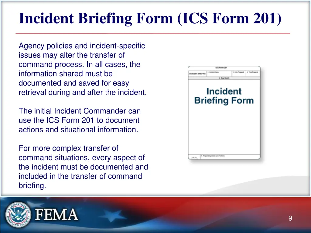 incident briefing form ics form 201