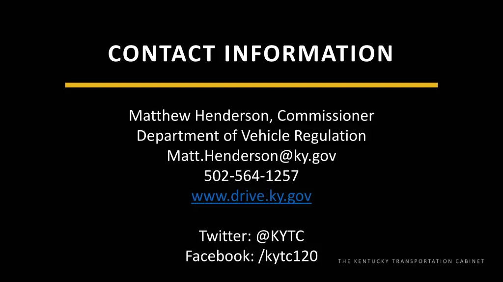 contact information