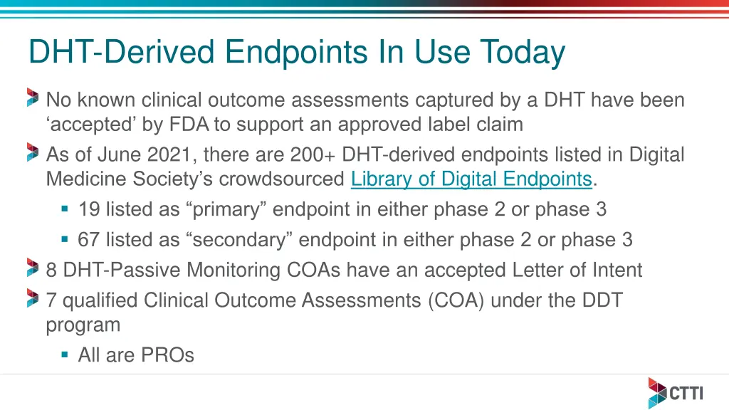 dht derived endpoints in use today