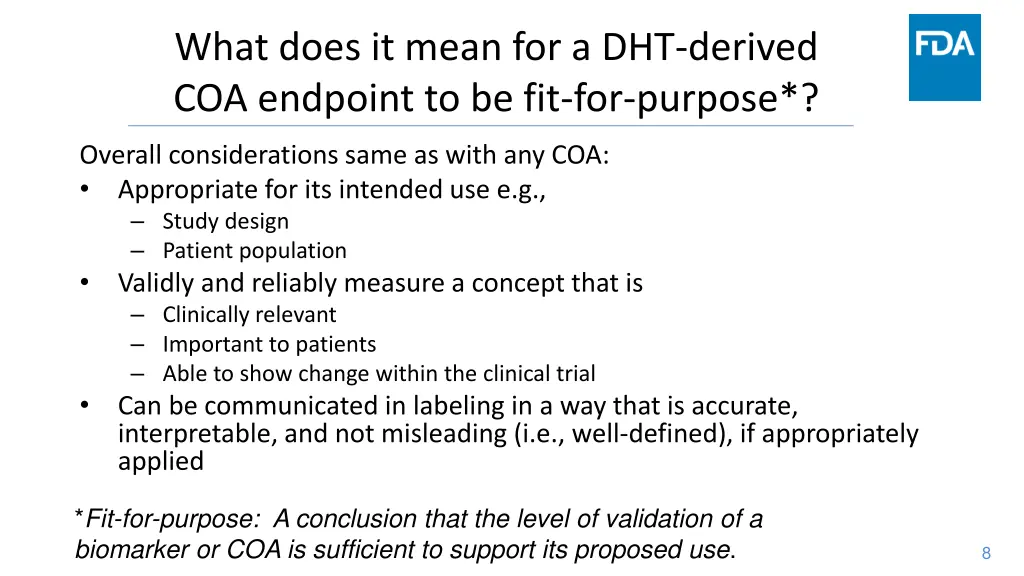 what does it mean for a dht derived coa endpoint