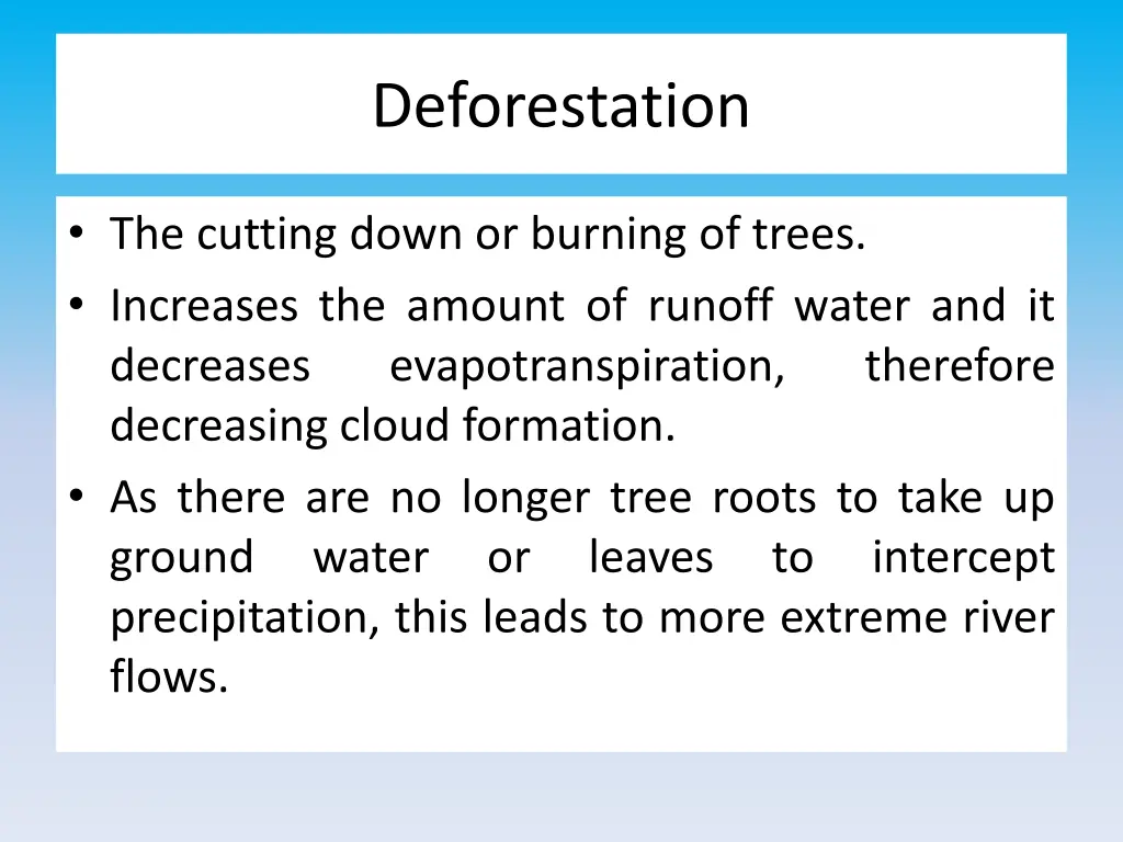 deforestation