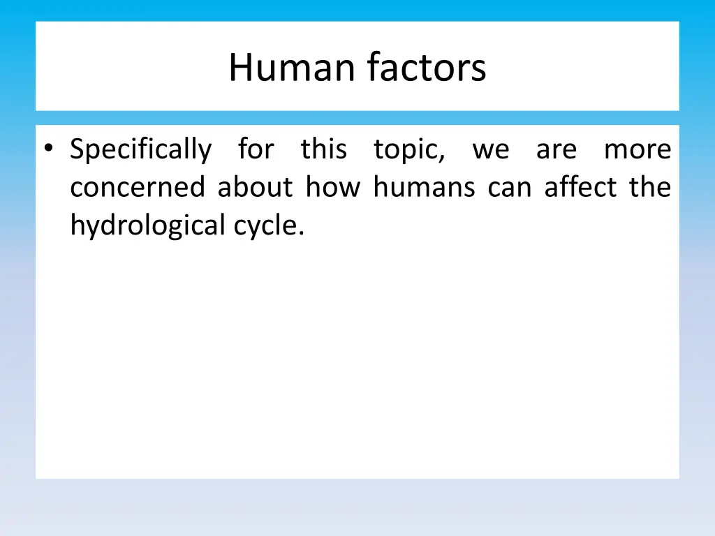 human factors