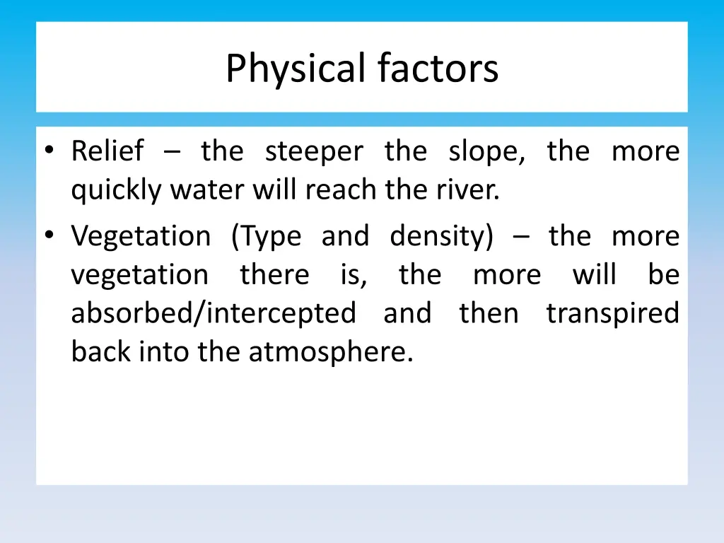 physical factors