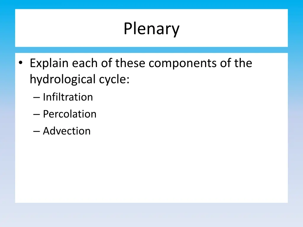 plenary