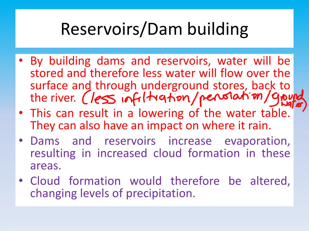 reservoirs dam building