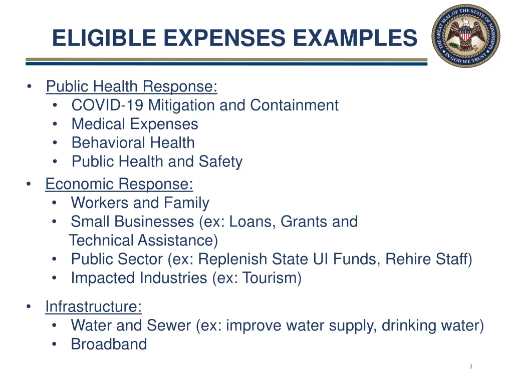 eligible expenses examples